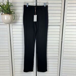 New Quince Black Ultra Stretch Ponte Knit Pintuck Ankle Pant Pull On Size S Tall